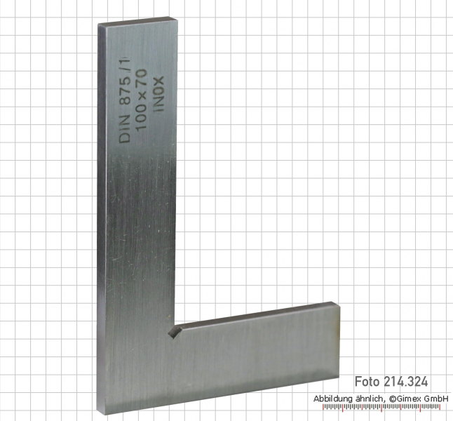 Control squares, INOX, flat,  75 x 50 mm