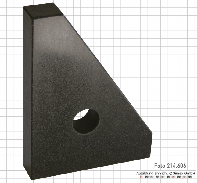 Präzisionswinkel aus Granit 90°,  100 x 63 x 16 mm