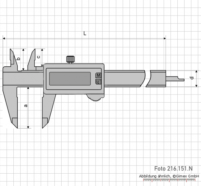 Digital caliper 150 mm, IP 67