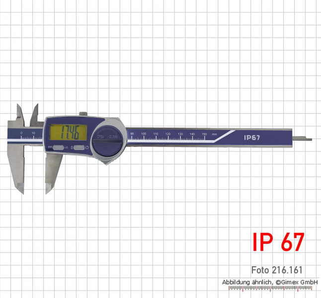 Digital caliper, IP 67, 300 mm