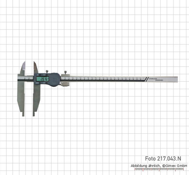 Digital control caliper 3V 300 x 90 mm with point