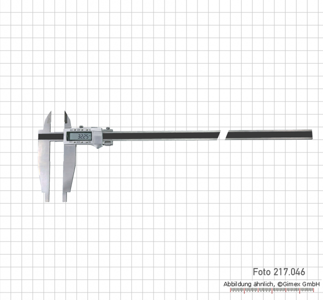 Digital control caliper with point,  1500 x 200 mm