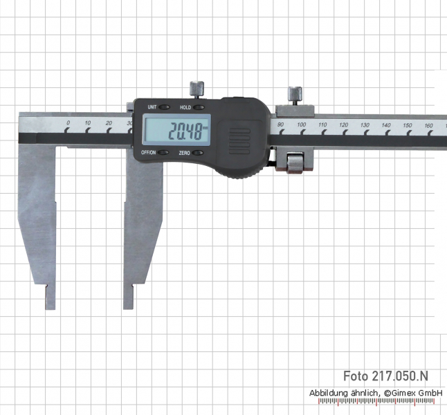 Dig. WS-Messschieber, 300 x 90 mm, ohne Spitze, 3V