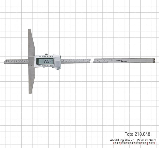 Digital depth caliper, 1000 x 250 mm