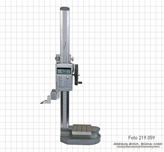 Digital height and marking gauges, with driving wheel, 300 mm