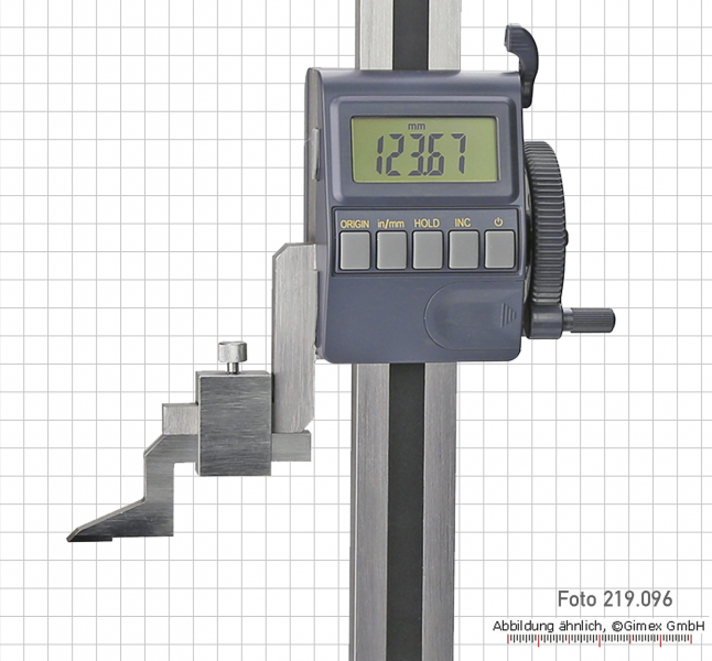 Digital-Höhenmess- und Anreißgerät, 300 mm, mit Stellrad, ABS-System