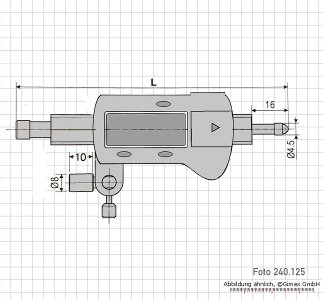 Digital measuring indicator 0 - 50 mm