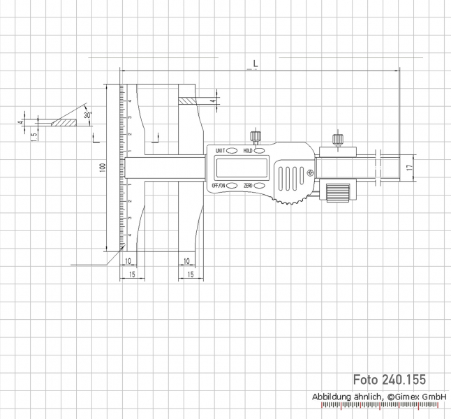 Digital marking caliper, 150 mm
