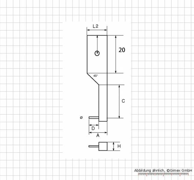 Meas. tips for dig. uni. caliper, with round meas. faces, Typ 2-2