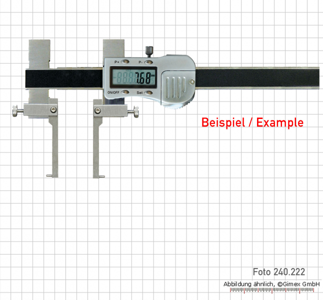 Meas. tips for dig. uni. caliper, with round meas. faces, Typ 2-2