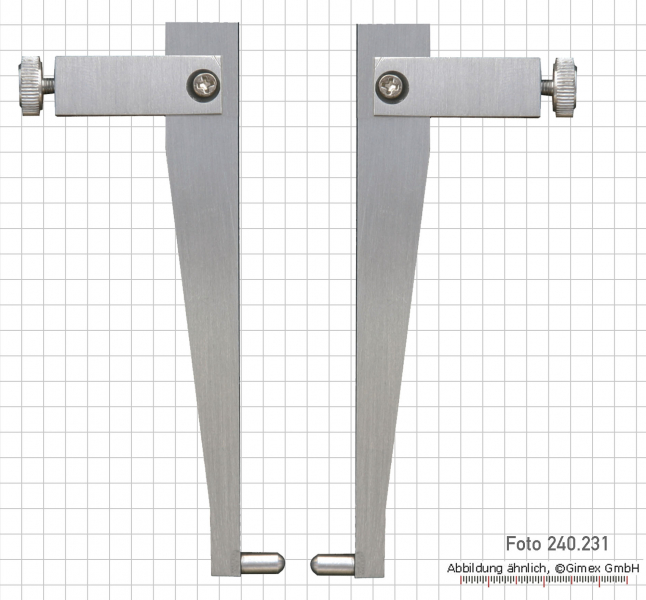 Meas. tips for dig. uni. caliper, with spherical meas. faces, Ty