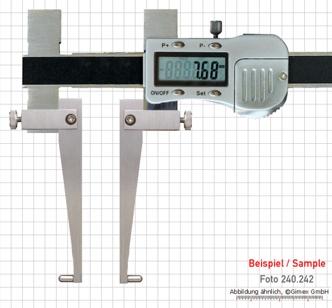 Meas. tips for dig. uni. caliper, with spherical meas. faces, Typ 4-1