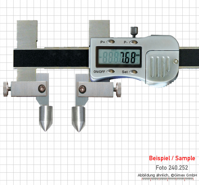Meas. tips for dig. uni. caliper, with conical meas. faces, Typ 5-1