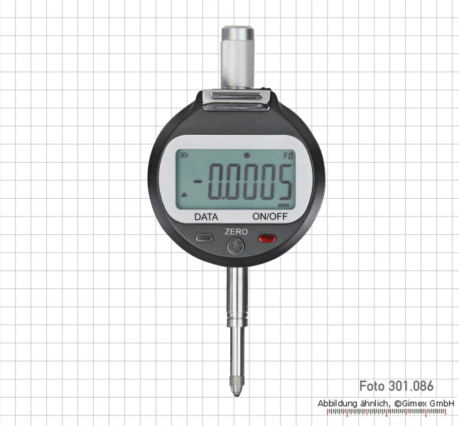 Digital dial indicator, 12.75 x 0.001 mm, IP 54