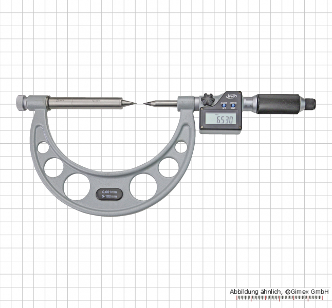 Digital-Messschraube IP65, 2 mm Stg.,   0 - 25 mm