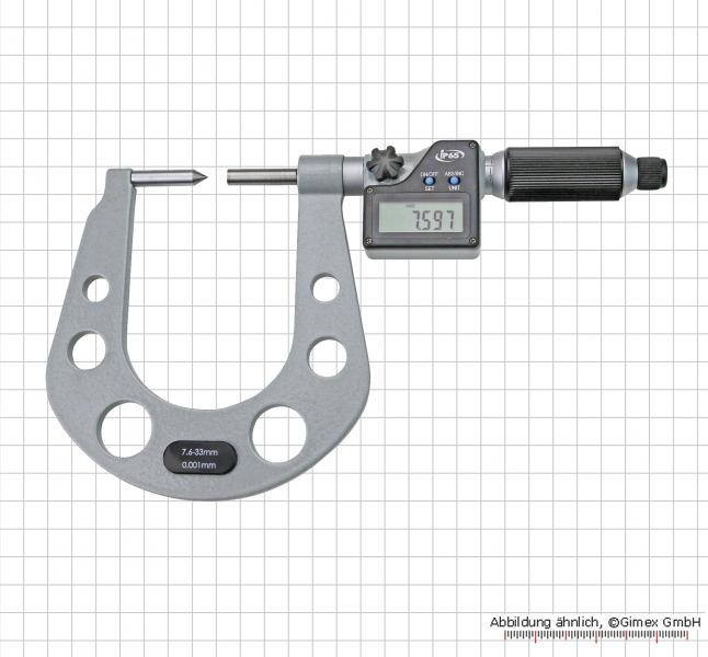 Digital outside micrometer IP65, 2  mm,   0 - 25 mm