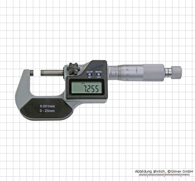 Dig.-Mikrometer, 50 - 75 mm, ON/OFF/SET+ABS/INC/UNIT