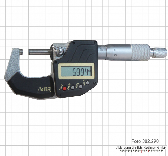 Dig.-Micrometer, DIN 863,  50 - 75 mm