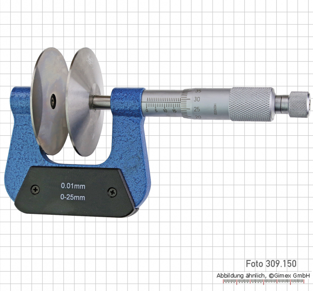 Disc micrometers with no-rotating spindle ø 60 mm, 50 - 75 mm