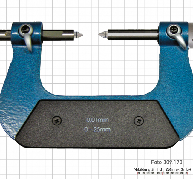 Universal micrometer with moveable anvils,  75 - 100 mm