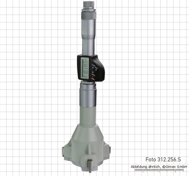 Dig. three point internal micrometers, 175 - 200 mm, blind hole