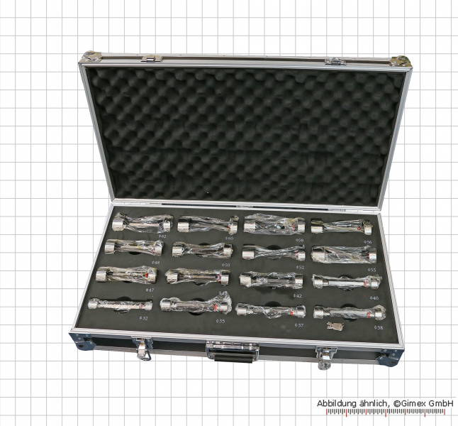 Limit plug gauges set 16 pieces DIN 2245