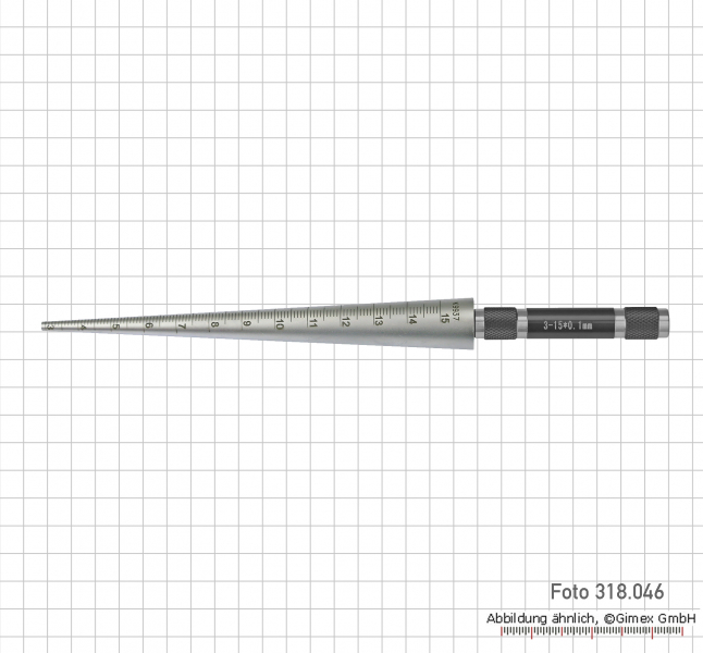 Messkeil aus Stahl, 0,5 - 110 mm, Ablesung 0,1 mm
