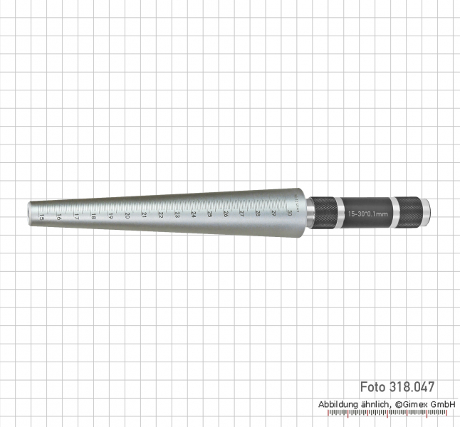 Messkeil aus Stahl, 0,5 - 110 mm, Ablesung 0,1 mm