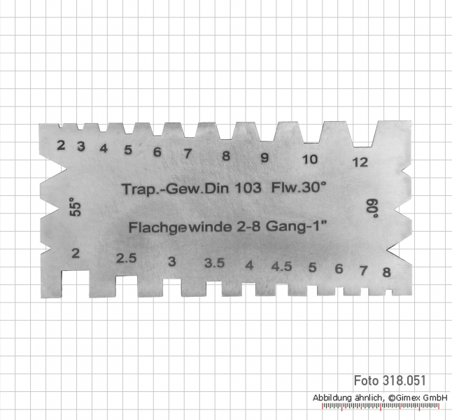 Double screw pitch gauges, 0.25 - 28 mm, 58 pcs.