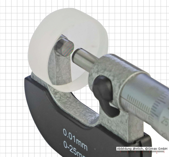 Plane face glass set for inspection of micrometer 0 - 25 mm