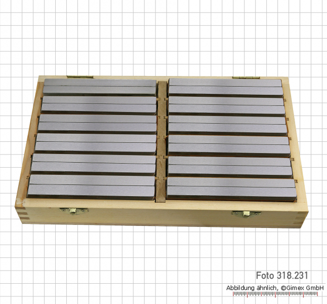 Steel parallels, 120 mm, 12 pairs