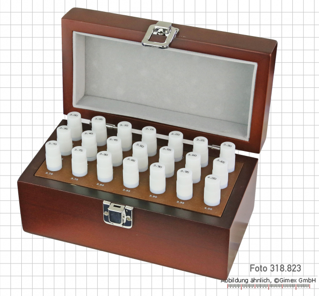 Pin gauges set 20 pieces, ± 0,004 mm,  1.0 - 20.0 mm