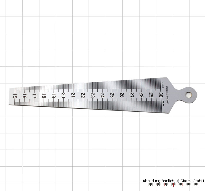 Exactools - Taper slot gauge, made of steel, 15 - 30 mm