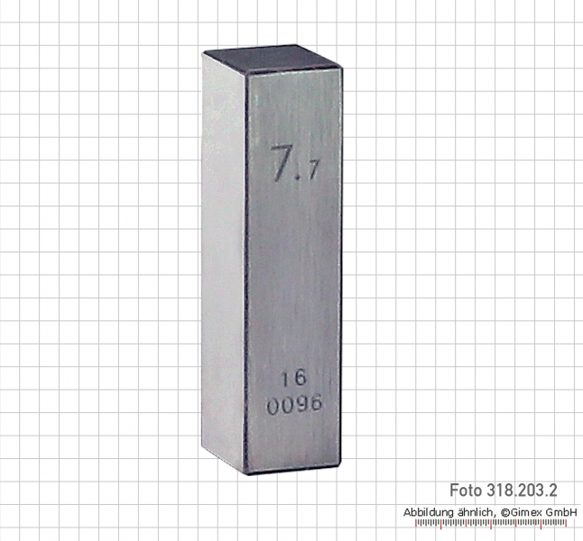 Parallelendmaß-Prüfsatz für Mikrometer, 15 tlg., mit Planglas