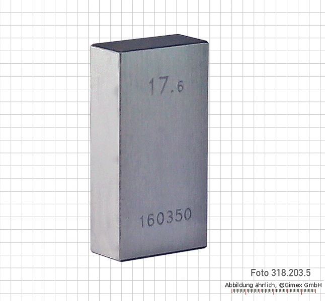 Parallelendmaß-Prüfsatz für Mikrometer, 15 tlg., mit Planglas
