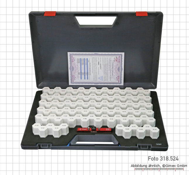 Messstift-Satz 91-tlg., ± 0,004 mm,  1,0 - 10,0 mm