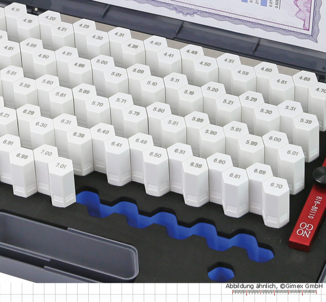 Pin gauges set 90 pcs/set.,  4.1 - 7 mm