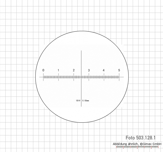 Präz.-Messlupe 30X, mit LED und Skalierung, Abl. 0,05 mm
