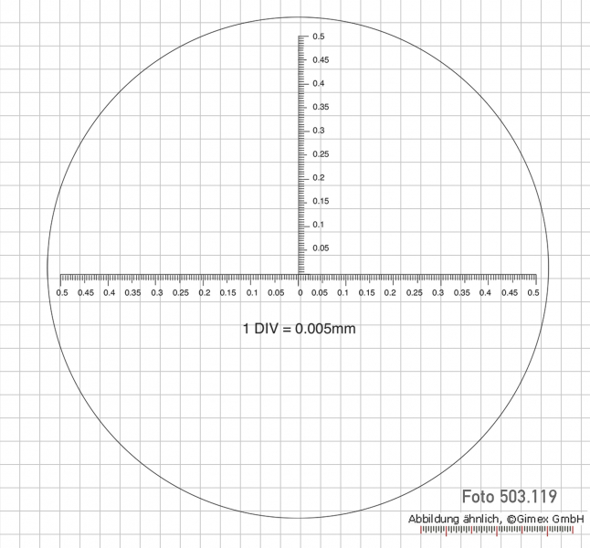 Stab-Mikroskop mit LED-Beleuchtung 200X, 0,005 mm