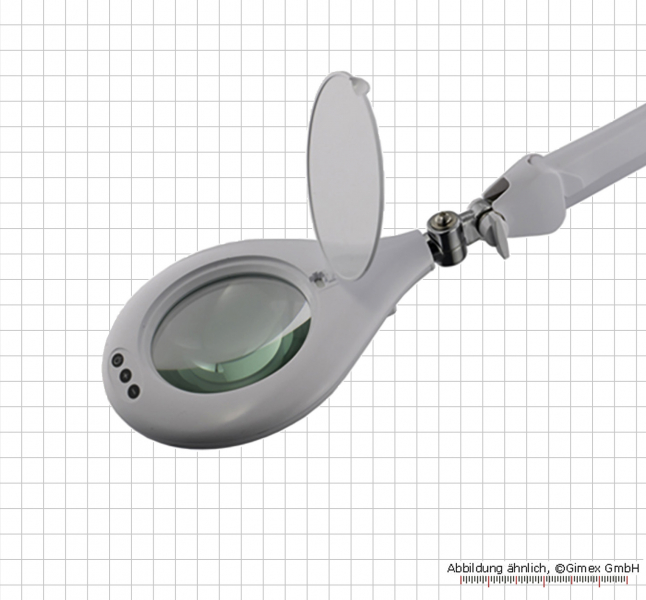 Arbeitslupe mit LED-Beleuchtung, 127 mm, Tischklemmung