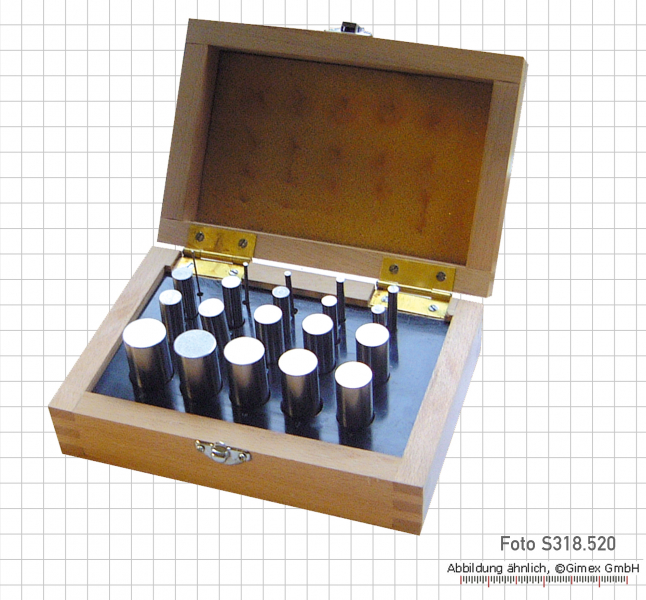 Messstift-Satz 20-tlg., ± 0,004 mm,  1,0 - 20,0 mm