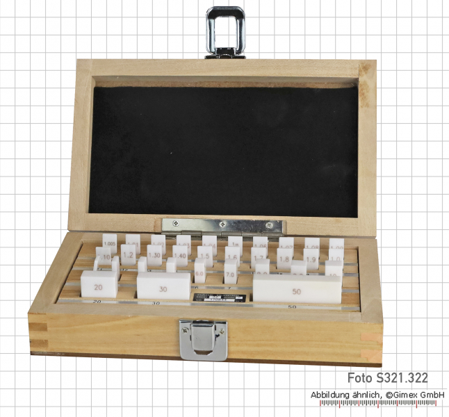 Gauge block set made of ceramic, degree 1,  32 psc.