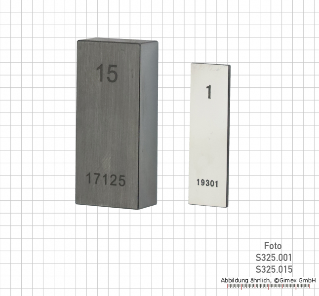 Carbide block gauge 1.44 mm, degree 1