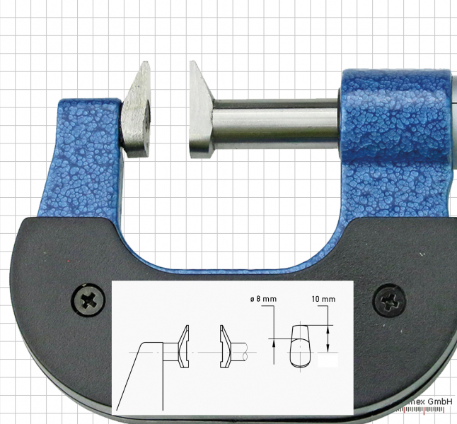 S463: BÜGEL-MESSSCHRAUBE MIT SCHNABEL 0 - 25 MM