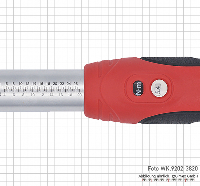 Torque wrench with reading windows 1/4", 5 - 15 Nm