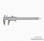 Vernier caliper TOP, 150 x 0.05 mm / 6" x 1/128", screw