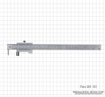 Marking vernier caliper with roll, 200 mm