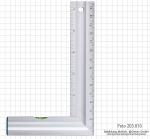 203.011: Schreinerwinkel mit Wasserwaage, 250 x 150 mm