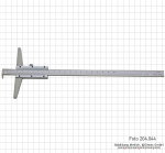 Depth vernier caliper with hook, 300 x 100 mm