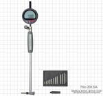 Digital internal measuring instrument 50 - 160 mm